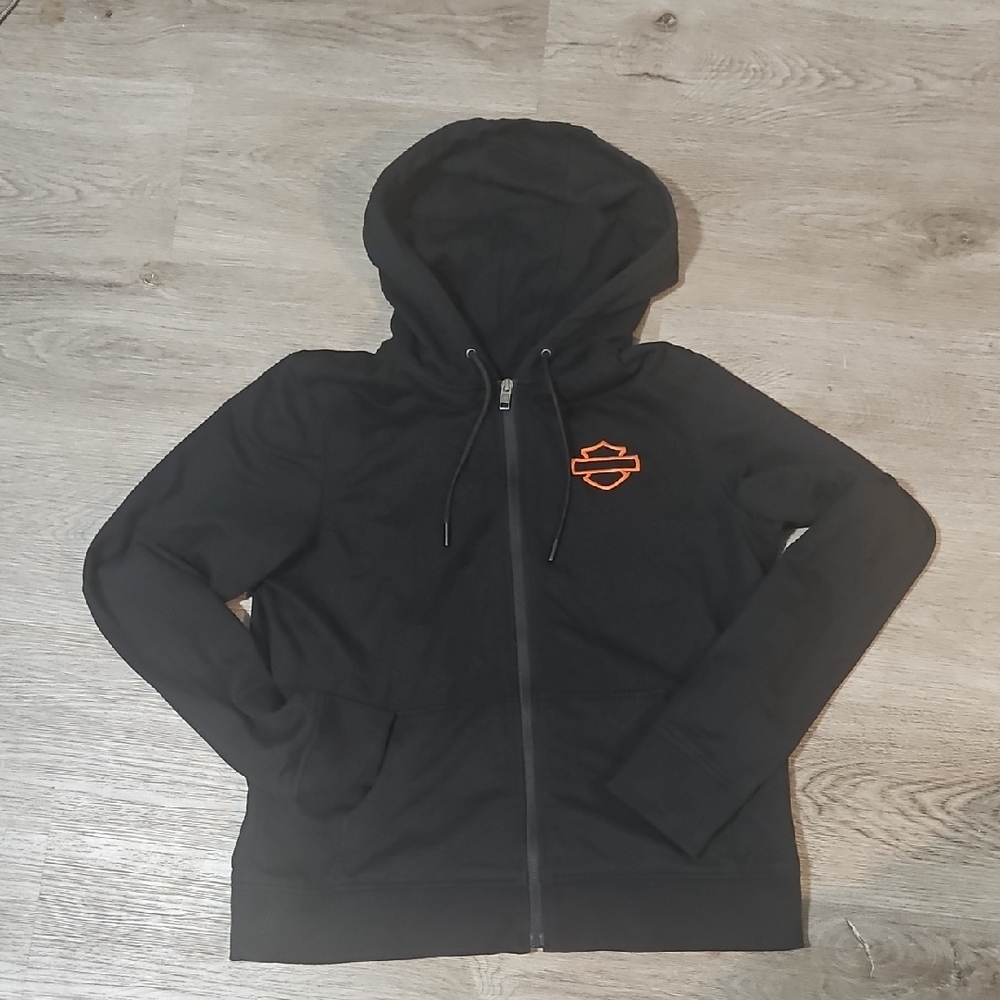 Harley-Davidson Black Jacket with Orange Emblem